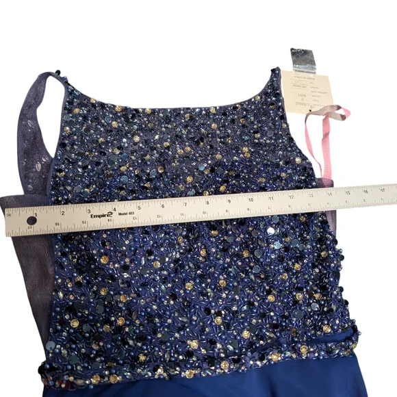 The New Blush Prom by Alexia Navy Beaded Formal Prom Dress Style 11535 size 6 - Picture 9 of 9